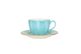 Aqua Tazza da tè con piattino - 230cc - set da 6 - Chaplin Home