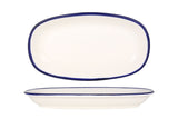 Bord bleu Assiette de service 25x15 cm - Chaplin Home