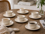 Granix Kaffeetasse mit Untertasse – 250 ml – 6er-Set