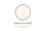 Green Edge Deep Plate 17 cm (410cc) - Chaplin Home