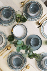 Vajilla Keraart Marco Verde 24 piezas - Chaplin Home