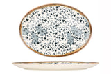 Fluer Amber Oval serviceskylt 33x19 cm (blommig)