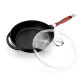 Patelnia żeliwna ze szklaną pokrywką - 28 cm