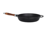 Sartén de hierro fundido con tapa de cristal - 24 cm