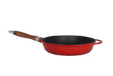 Sartén de hierro fundido con tapa de cristal - 28 cm