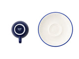 Lavis Blue Zestaw 6 filiżanek do espresso (80 cm3) i spodków