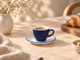 Lavis Blue Zestaw 6 filiżanek do espresso (80 cm3) i spodków
