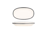 Linea Ovale Noir Assiette de service 15x8,5 cm - Chaplin Home