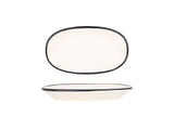 Linea Ovale Noir Assiette de service 19x11 cm - Chaplin Home