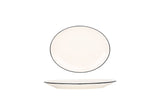 Linea Black Oval Service Plate 20x15.6 cm - Chaplin Home