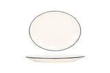 Linea Ovale Noir Assiette de service 31x24 cm - Chaplin Home
