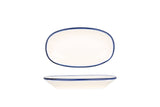 Linea Blue Ovale Assiette de service 19x11 cm - Chaplin Home