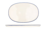 Linea Blue Ovale Assiette de service 34 cm - Chaplin Home