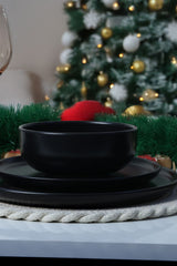 Juego Vajilla Nordic Mat Negro 18 piezas - Chaplin Home