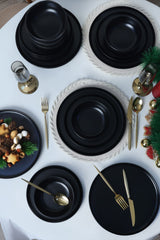 Juego Vajilla Nordic Mat Negro 18 piezas - Chaplin Home