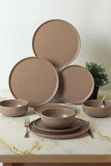 Nordic Mat Taupe Dinnerware Set 18 ks - Chaplin Home