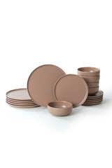 Nordic Mat Taupe Dinnerware Set 18 ks - Chaplin Home
