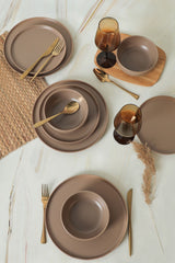 Nordic Mat Taupe Dinnerware Set 18 ks - Chaplin Home