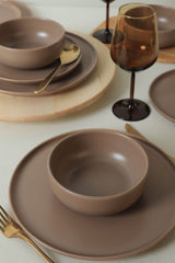 Nordic Mat Taupe Dinnerware Set 18 ks - Chaplin Home