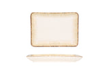Rust Brown Plato de Servicio Rectangular 18x13 cm